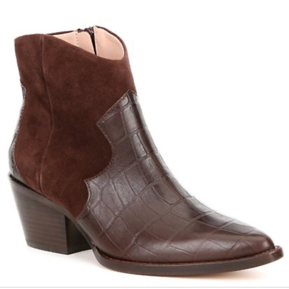 AD & DAUGHTERS BROWN - Block Heel Western Booties